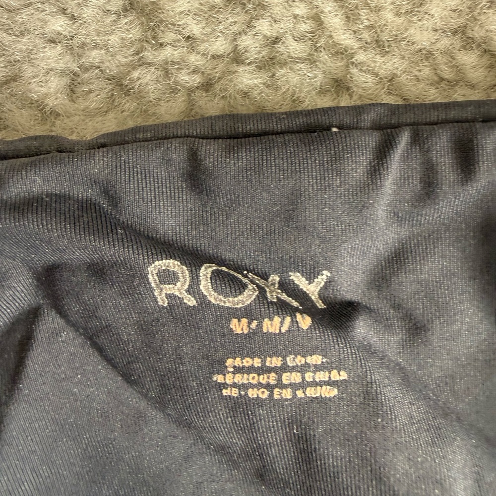 Roxy Black Swim Top with Subtle Logo - Picture 2 of 2